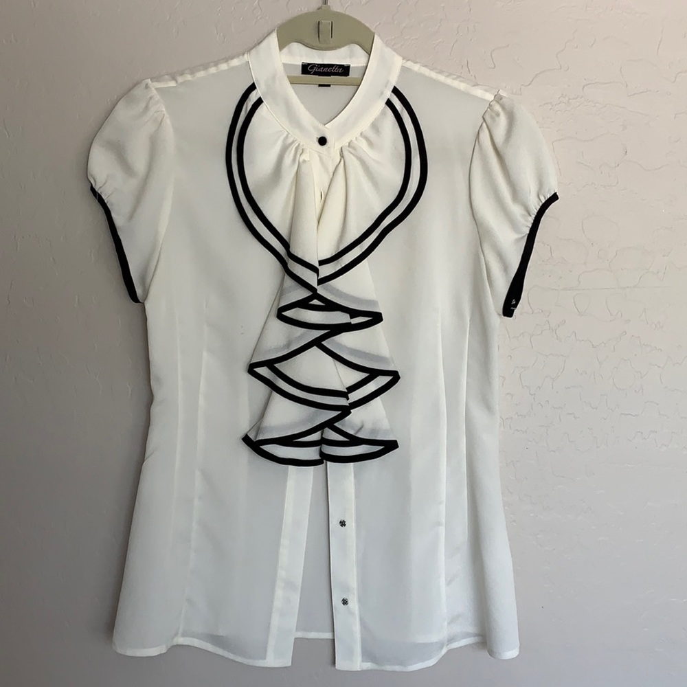 Gianetta Ruffle Collar Work Top